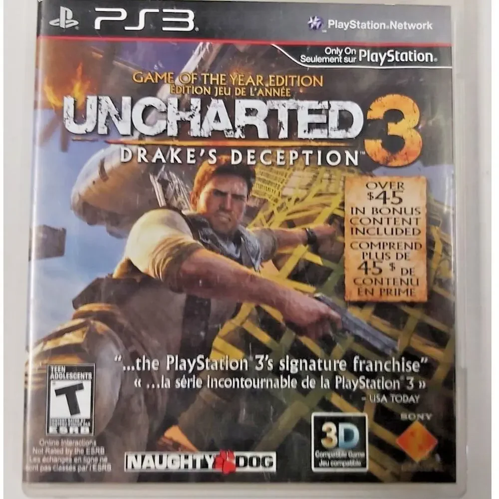 PS3 Game Bundle: Bioshock infinite, Crysis 2, Uncharted 3 PlayStation 3
